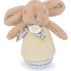 Veilleuse musicale culbuto beige sable Lapin Doudou (24 cm)