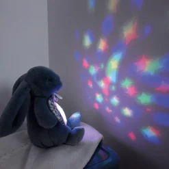 Veilleuse musicale projections d'étoiles bleu (24 cm)
