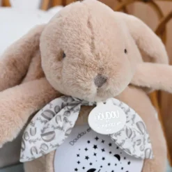 Veilleuse musicale projections d'étoiles beige sable (24 cm)