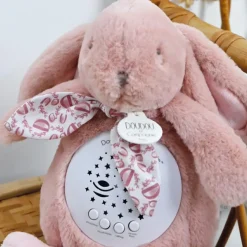 Veilleuse musicale projections d'étoiles rose (24 cm)