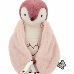 Veilleuse peluche Manchot rose (20 cm)