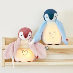 Veilleuse peluche Manchot rose (20 cm)