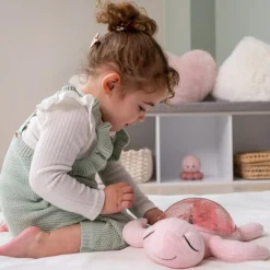Veilleuse peluche Tranquil Turtle™ Rose (rechargeable)
