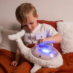 Veilleuse peluche Tranquil Baleine™ blanc (rechargeable)