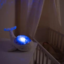 Veilleuse peluche Tranquil Baleine™ blanc (rechargeable)