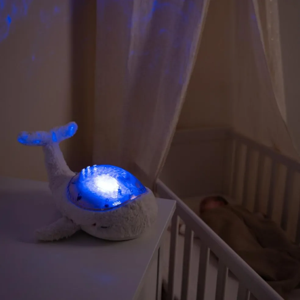 Veilleuse peluche Tranquil Baleine™ blanc (rechargeable)