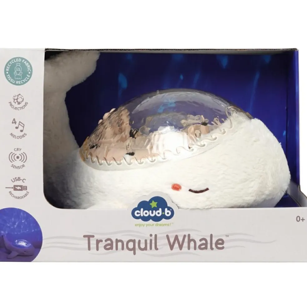 Veilleuse peluche Tranquil Baleine™ blanc (rechargeable)