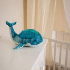 Veilleuse peluche Tranquil Baleine™ bleue (rechargeable)