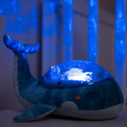Veilleuse peluche Tranquil Baleine™ bleue (rechargeable)