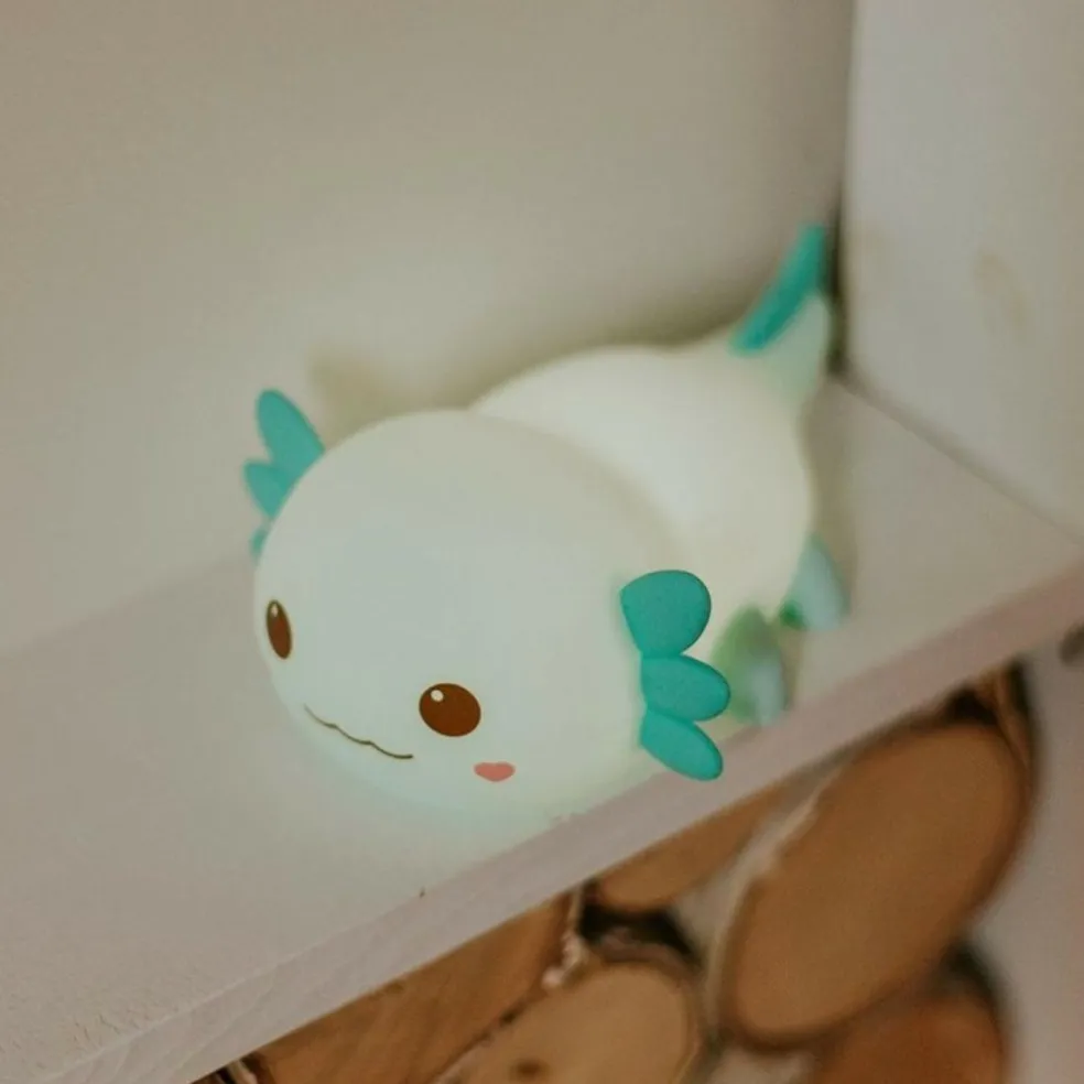 Veilleuse rechargeable Axolotl Blue