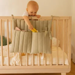 Vide poche à suspendre bamboo olive (40 x 50 cm)