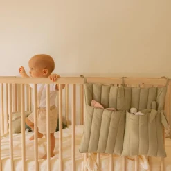 Vide poche à suspendre bamboo olive (40 x 50 cm)